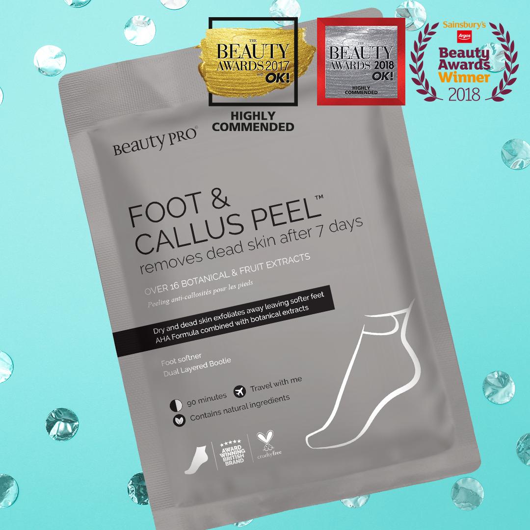 BeautyPro Foot and Callus Peel with over 17 Botanical and Fruit Extracts (1 Pair)