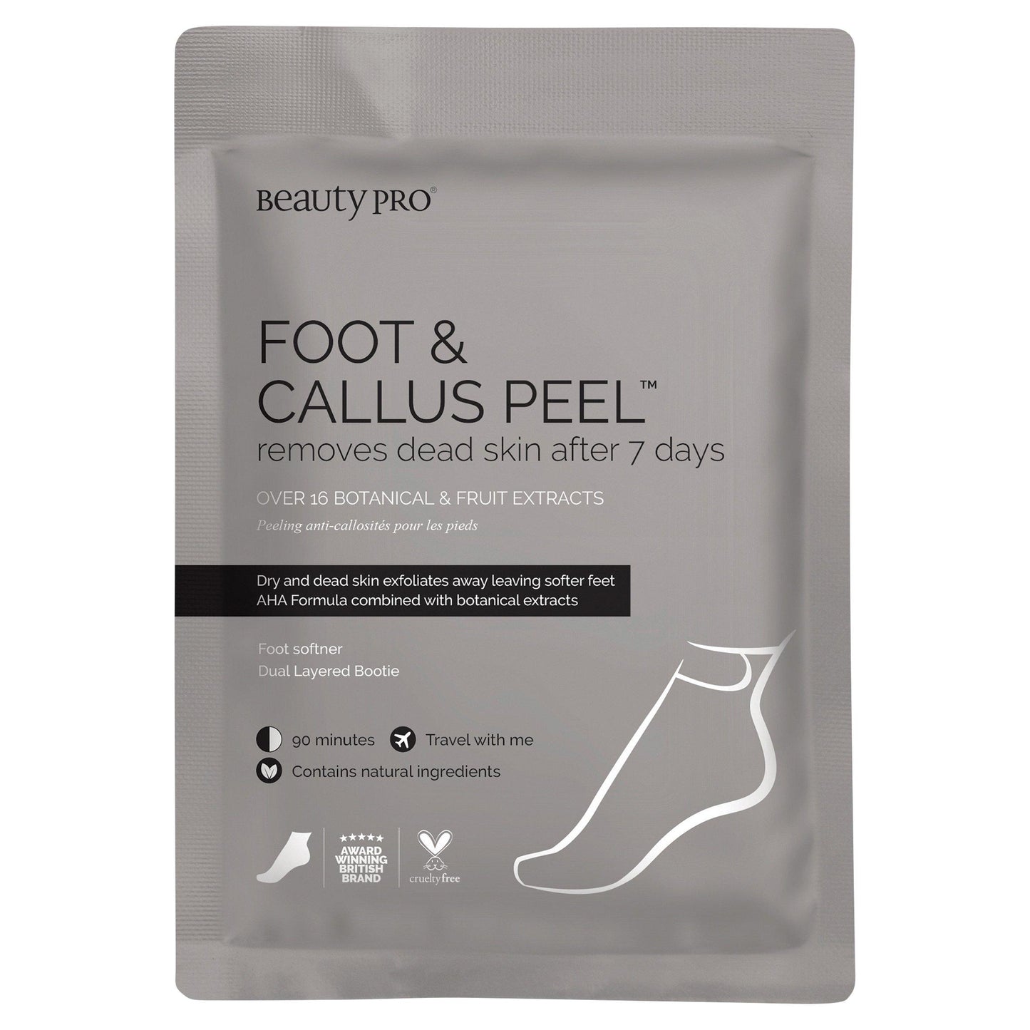 BeautyPro Foot and Callus Peel with over 17 Botanical and Fruit Extracts (1 Pair)