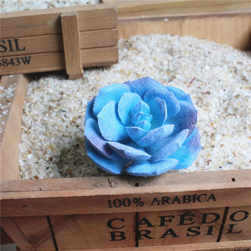 Green & Blue Faux Cactus