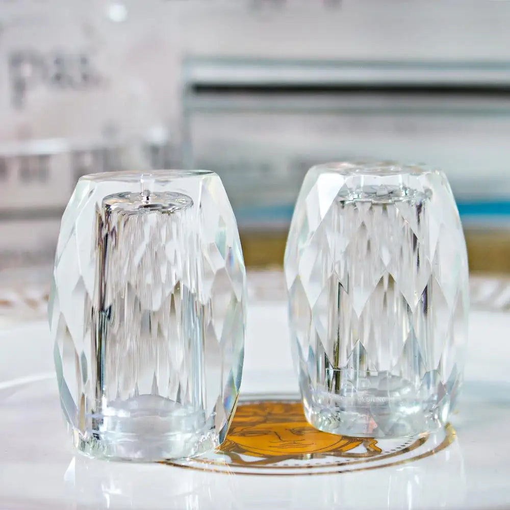 Crystal Salt and Pepper Shakers