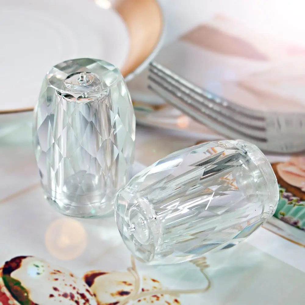 Crystal Salt and Pepper Shakers