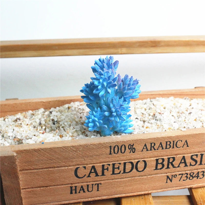 Green & Blue Faux Cactus