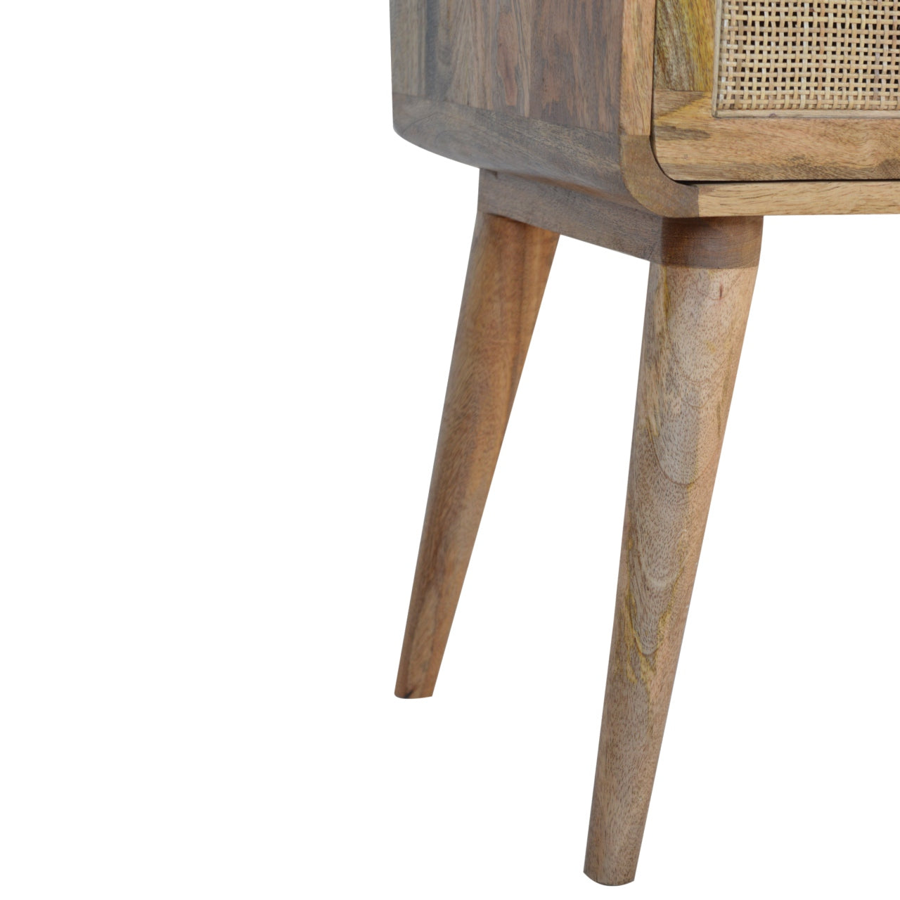 Scandi Chic Rattan-Infused Bedside Table