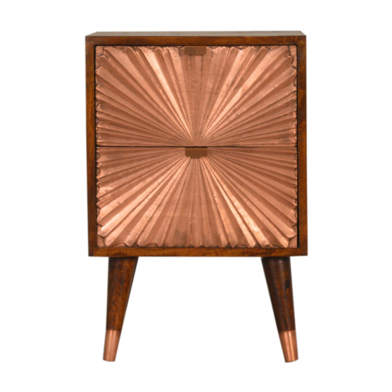 Copper Shimmer Bedside Table