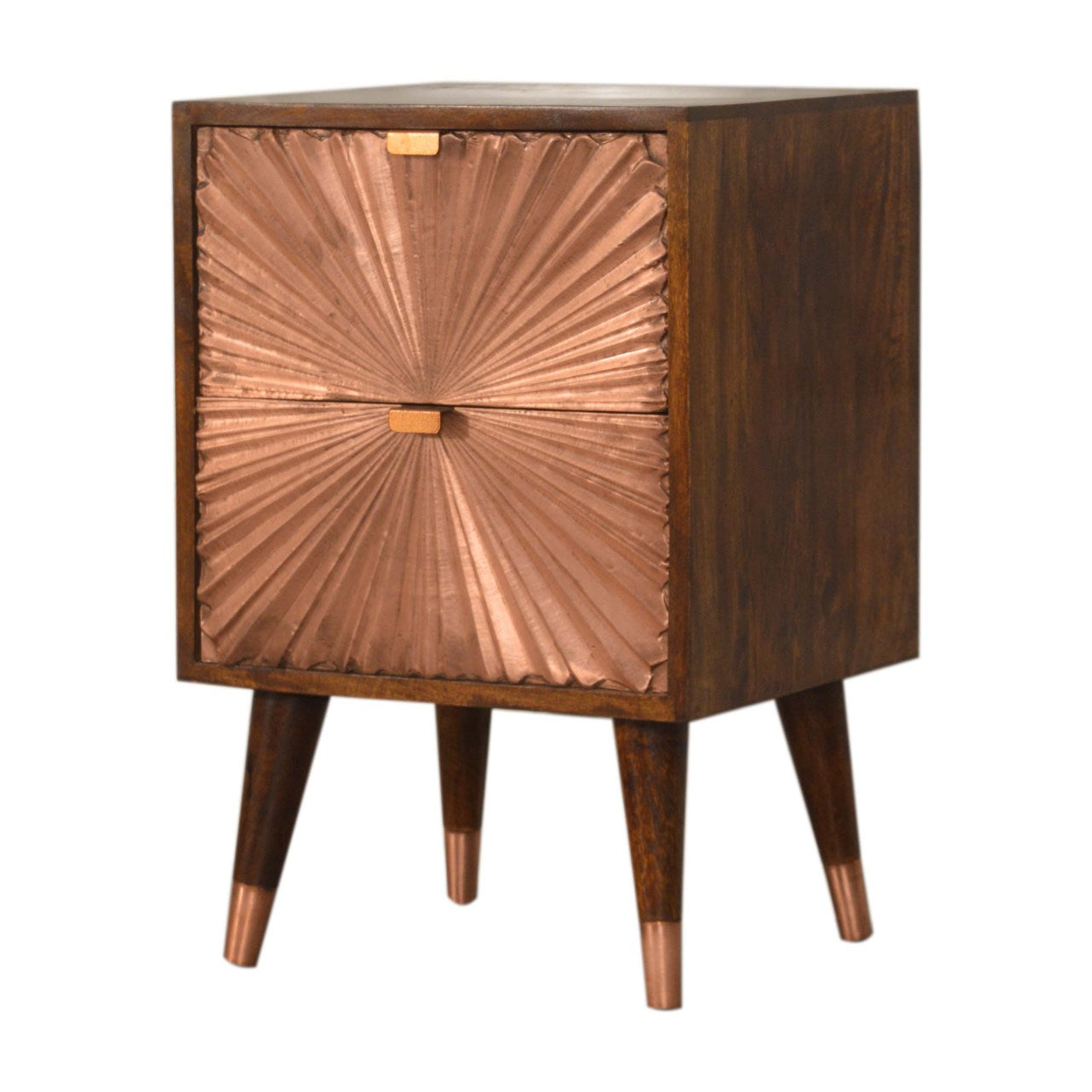 Copper Shimmer Bedside Table