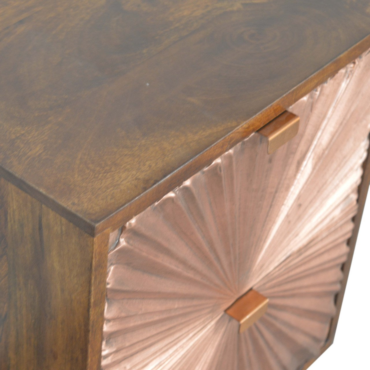 Copper Shimmer Bedside Table