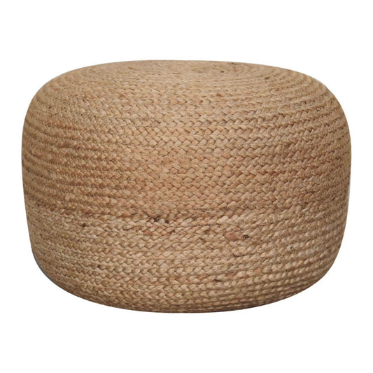 Boho Bliss Handwoven Jute Pouf