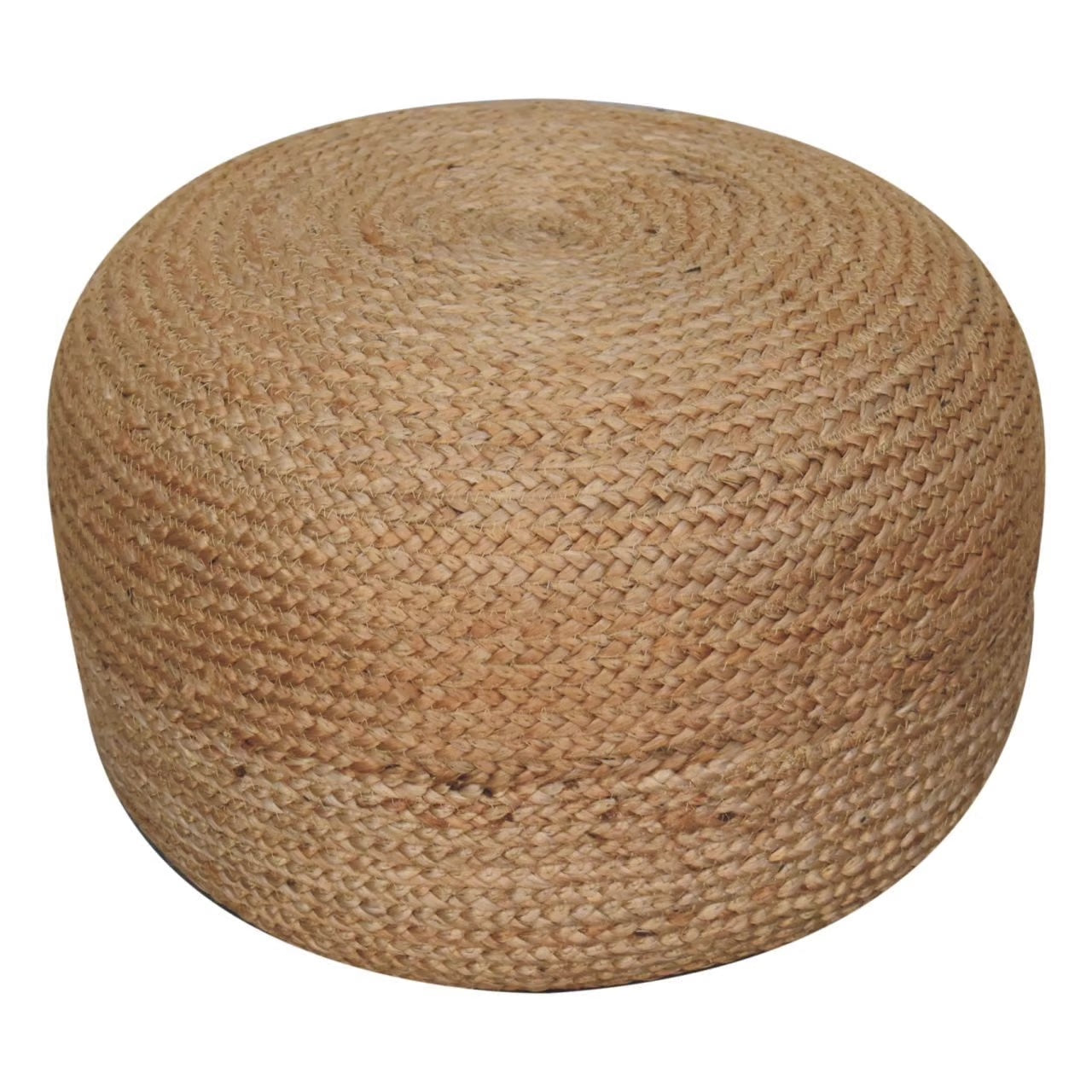 Boho Bliss Handwoven Jute Pouf