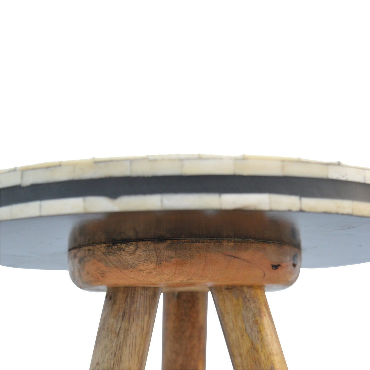 Chic Tripod Stool with Bone Detail