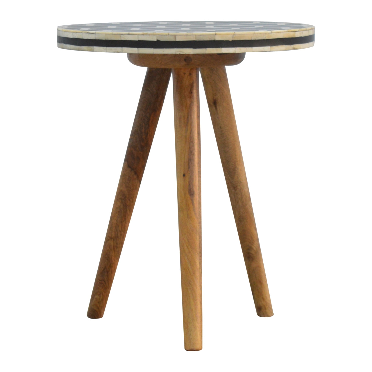 Chic Tripod Stool with Bone Detail