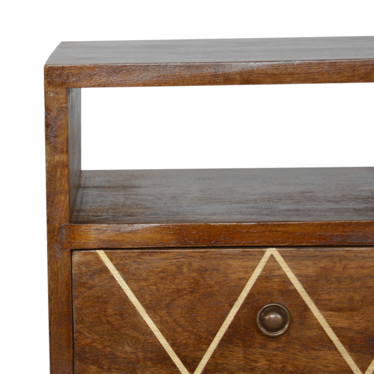 Chic Geo Brass Bedside Table