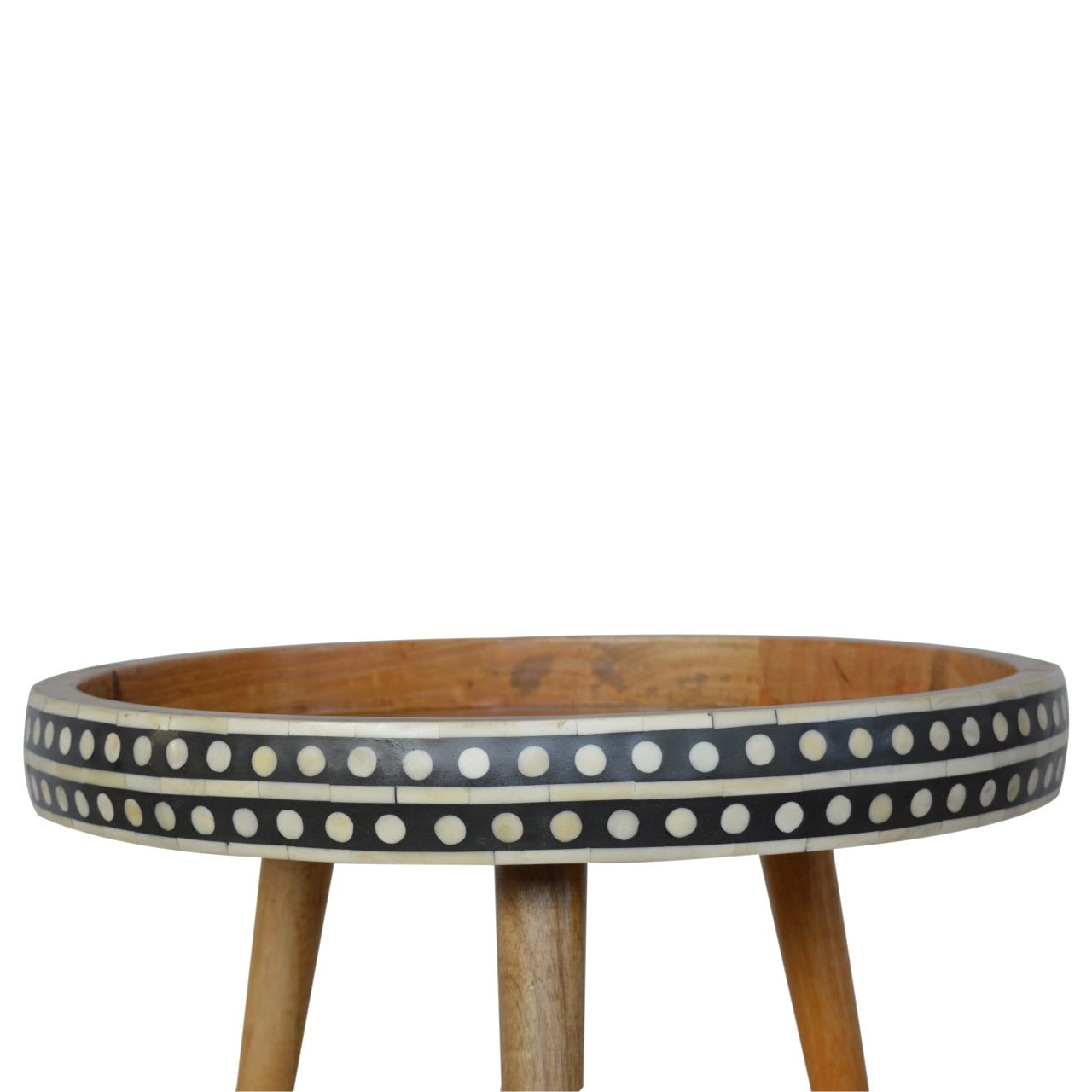 Chic Tri-leg Bone Inlay End Table