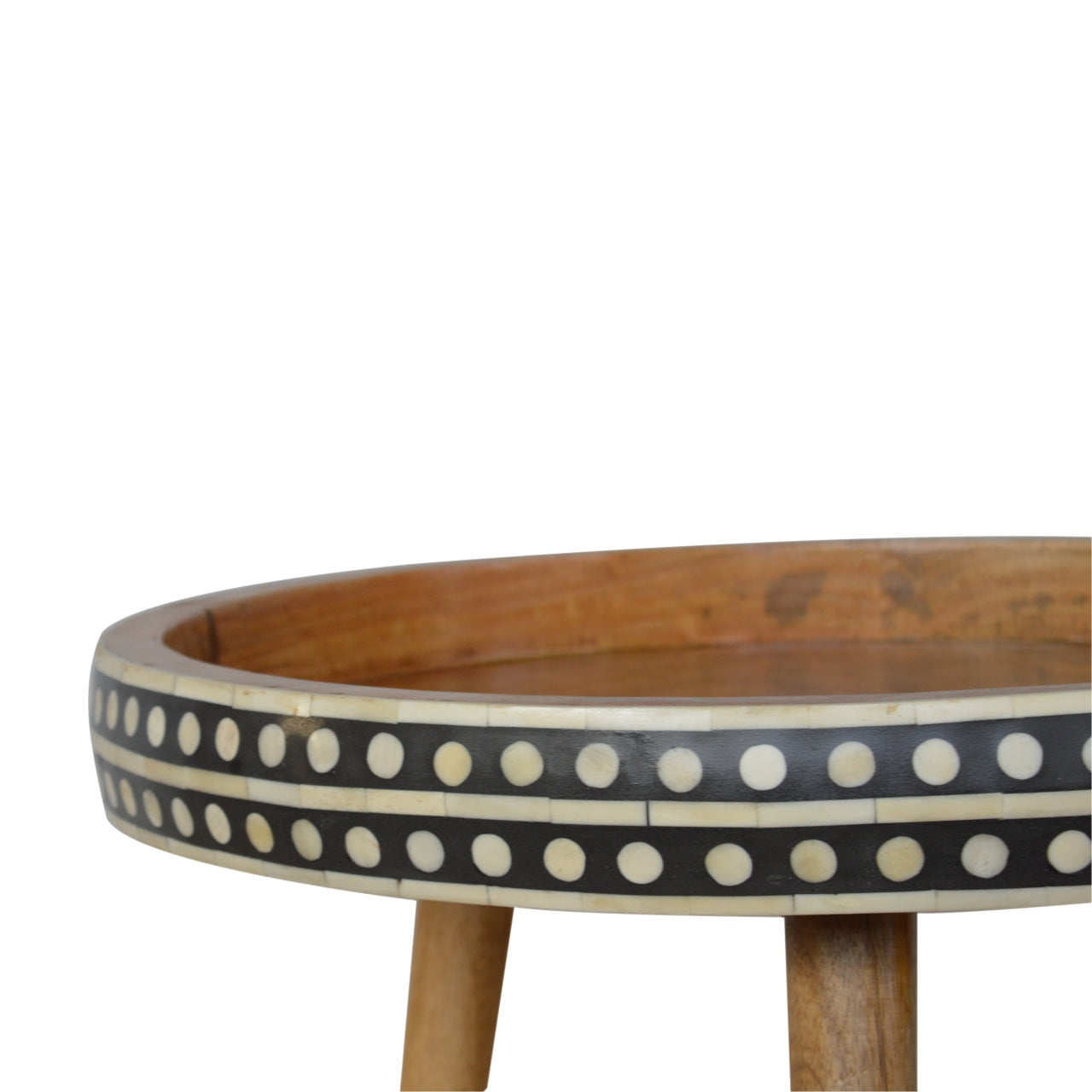 Chic Tri-leg Bone Inlay End Table