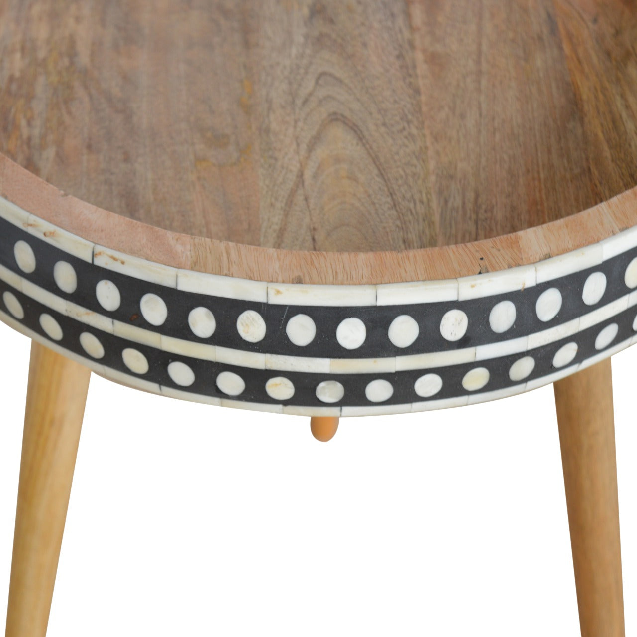 Chic Tri-leg Bone Inlay End Table