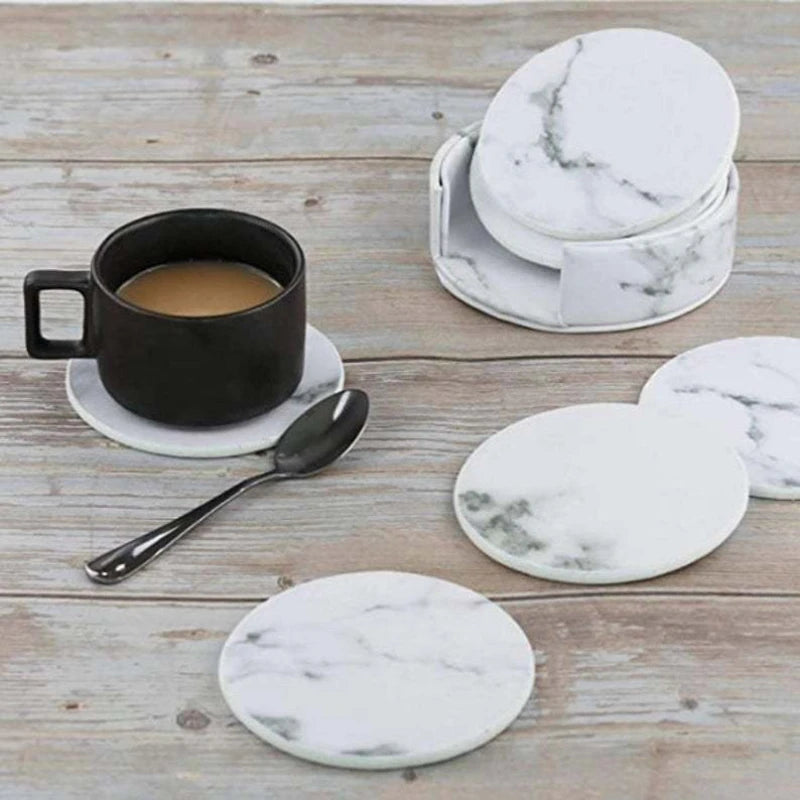 Leather Marble Pattern Coasters