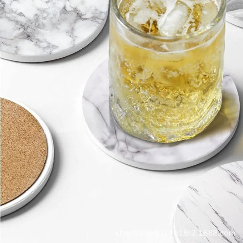 Leather Marble Pattern Coasters