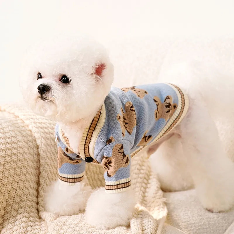 Luxury Striped Cardigan for Dogs & Cats