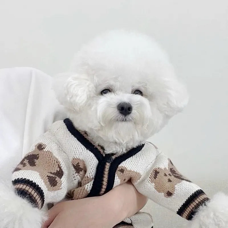 Luxury Striped Cardigan for Dogs & Cats