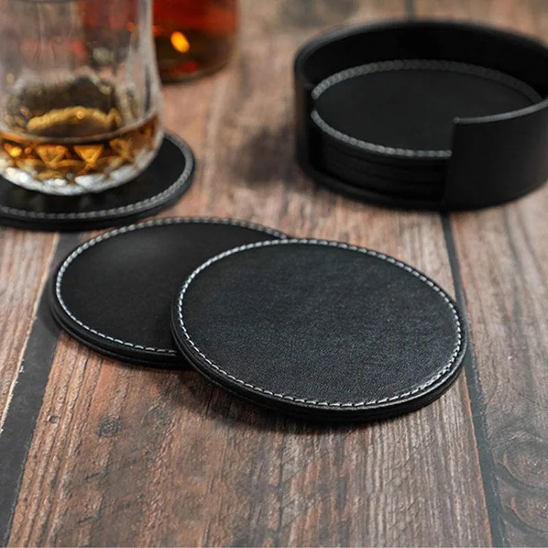 Leather Marble Pattern Coasters