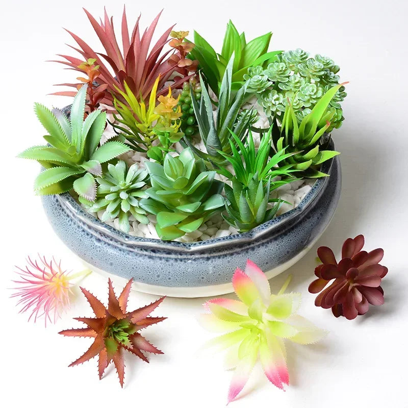 Green Faux Succulent Plants