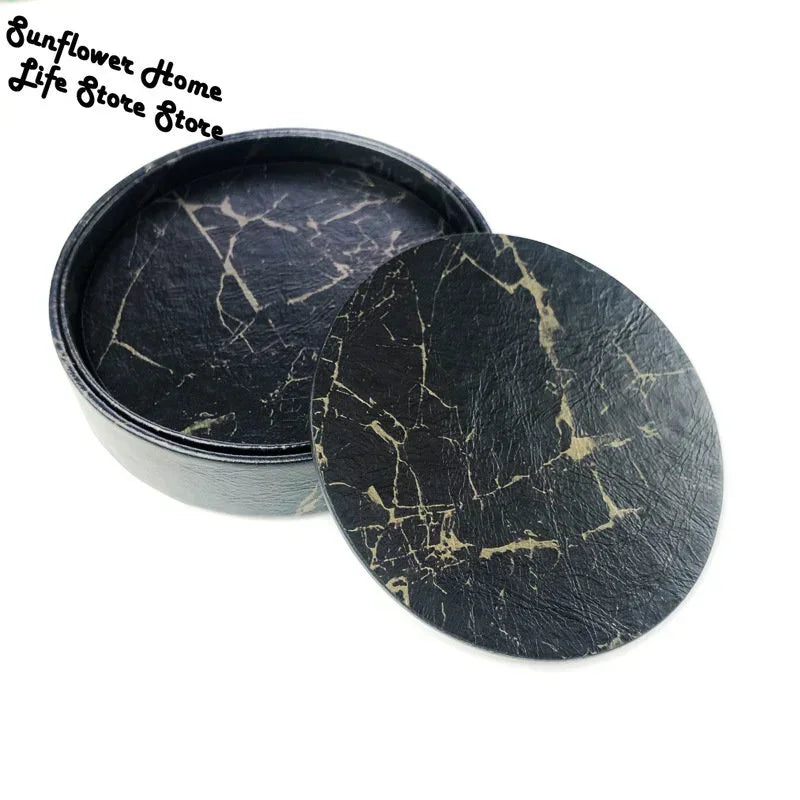 Leather Marble Pattern Coasters