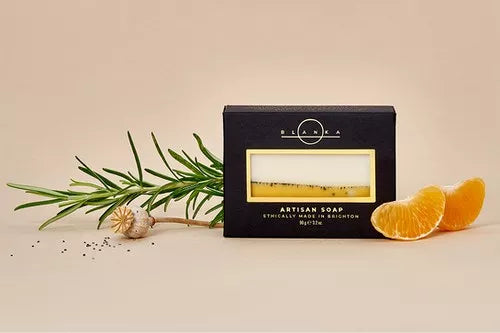 Walking on sunshine - Exfoliating soap bar with mandarin, cedar wood & poppy seed